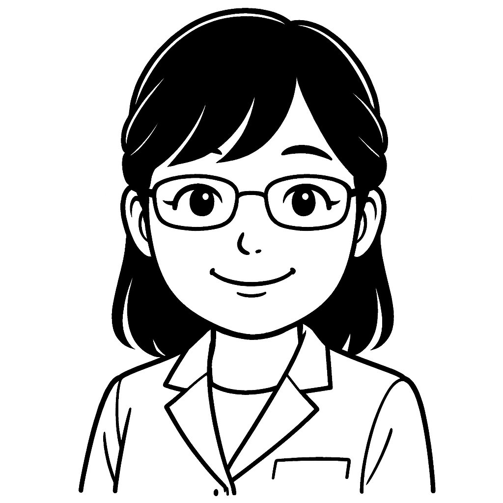静岡市でゆき形成外科クリニックを開業する杉村友紀院長のイラスト。